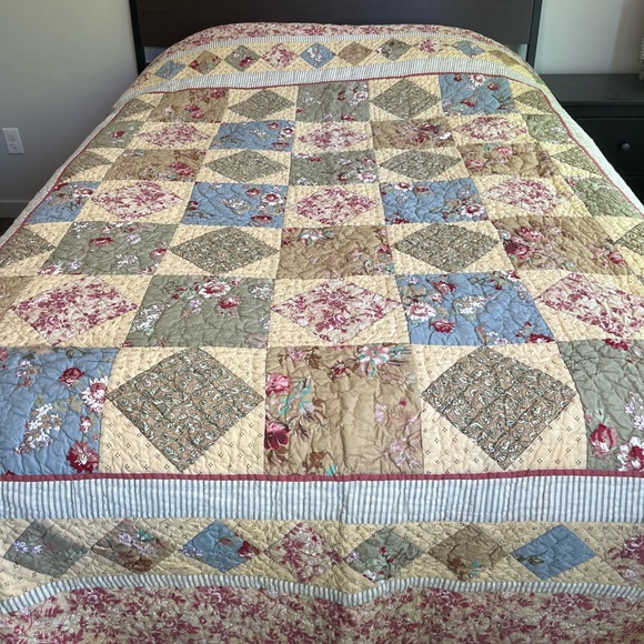 L.L. Bean Bedding Ll Bean Cotton Cottage Floral Block Quilt Poshmark